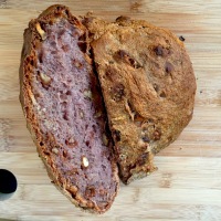 Red wine and walnut bread, because red wine makes everything better.